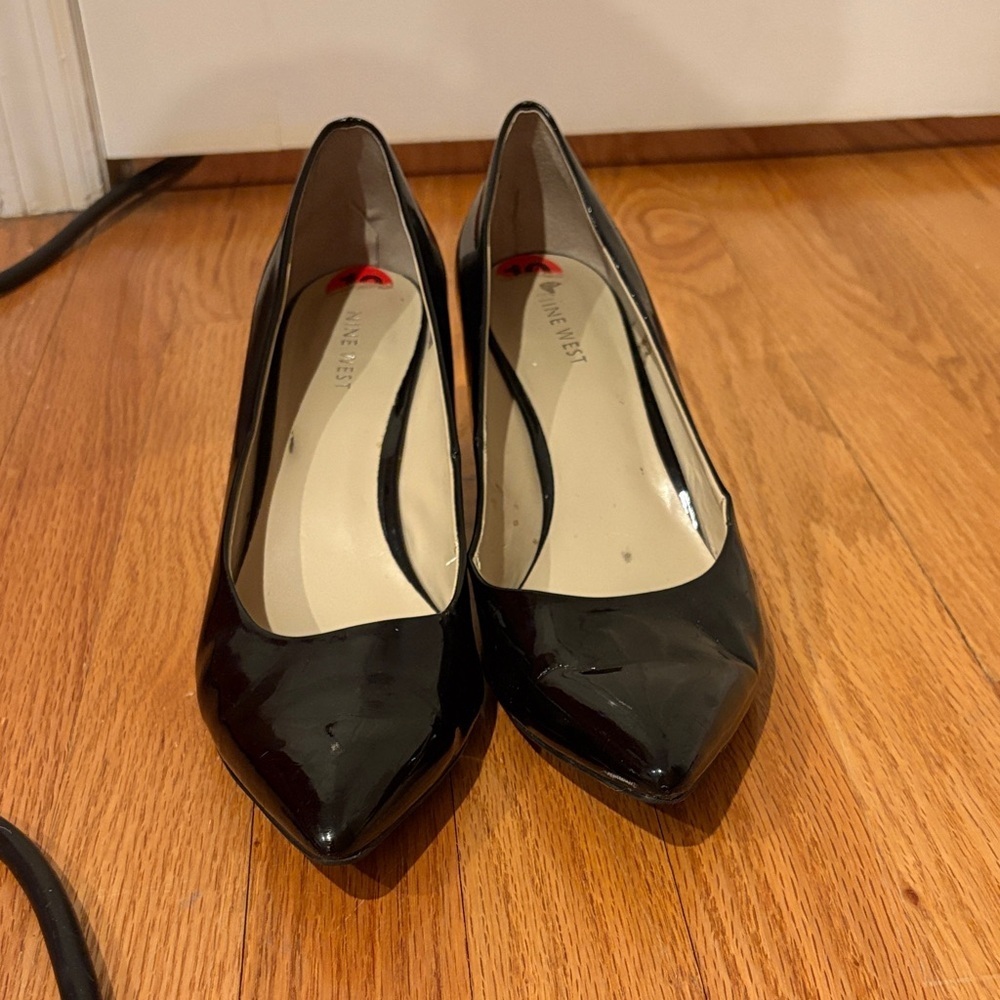 Nine West Black Patent Heels